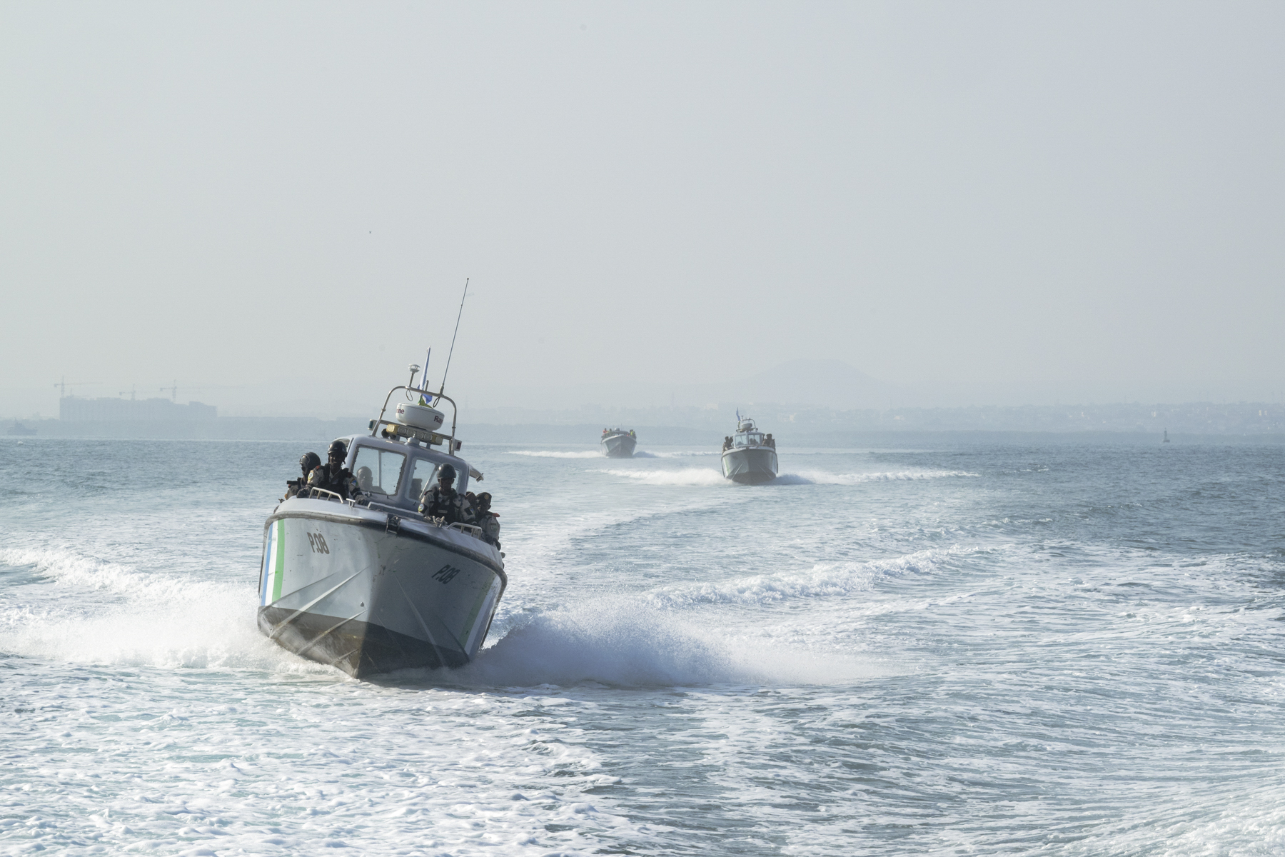 Sailors participate in Bull Shark in the Gulf of Aden, Nov. 27, 2023.