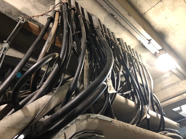 Progress photo of the Electrical & Controls Upgrade project for the McNary Navigation Lock