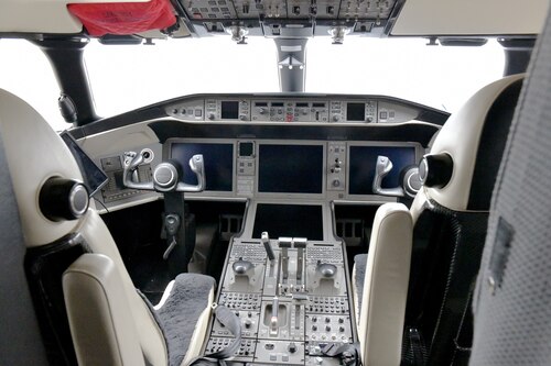 Inside aircraft