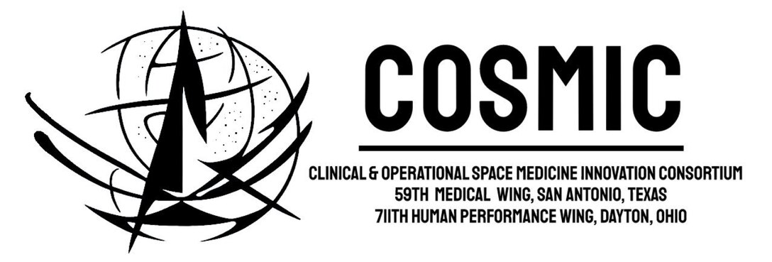 The Clinical and Operational Space Medicine Innovation Consortium, or COSMIC, creates a research working group to address defense space-linked medical research gaps. This newly established collaboration between the 711th Human Performance Wing’s Human Effectiveness Directorate, the Air Force Research Laboratory and the 59th Medical Wing will serve as a platform to fuse human health and performance research capabilities and expertise across both organizations. (U.S. Air Force graphic)