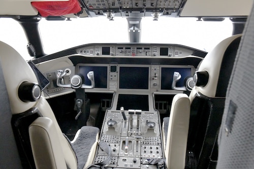 Inside aircraft