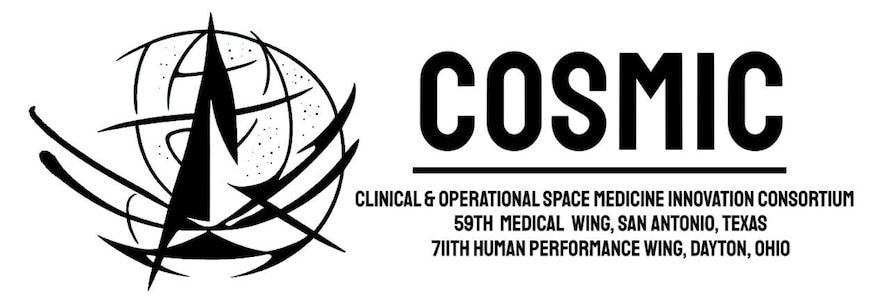 The Clinical and Operational Space Medicine Innovation Consortium, or COSMIC, creates a research working group to address defense space-linked medical research gaps. This newly established collaboration between the 711th Human Performance Wing’s Human Effectiveness Directorate, the Air Force Research Laboratory and the 59th Medical Wing will serve as a platform to fuse human health and performance research capabilities and expertise across both organizations. (U.S. Air Force graphic)