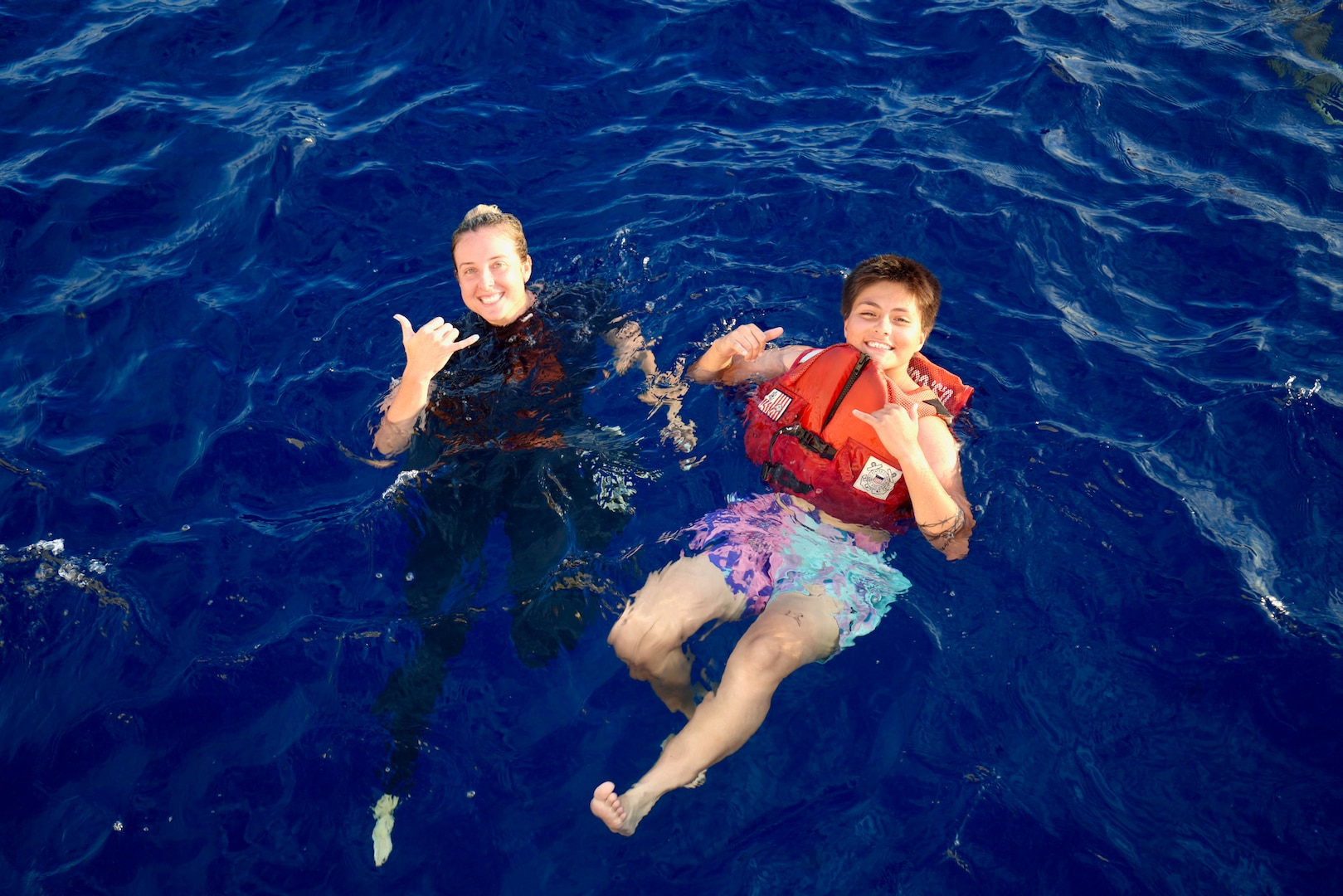 The USCGC Frederick Hatch (WPC 1143) conducts a swim call at the equator on Oct. 31, 2023, in the Pacific Ocean. The crew successfully concluded a routine 47-day expeditionary patrol covering more than 8,200 nautical miles under Operation Blue Pacific, returning to Guam on Thanksgiving, distinguished by a series of historic and strategic engagements across the Western Pacific and Oceania. The Frederick Hatch is the 43rd 154-foot Sentinel-class fast response cutter named for a surfman and lighthouse keeper who was a two-time Gold Life Saving Medal recipient. They regularly patrol Oceania, fostering international cooperation and supporting maritime safety, security, and stewardship. (U.S Coast Guard photo)