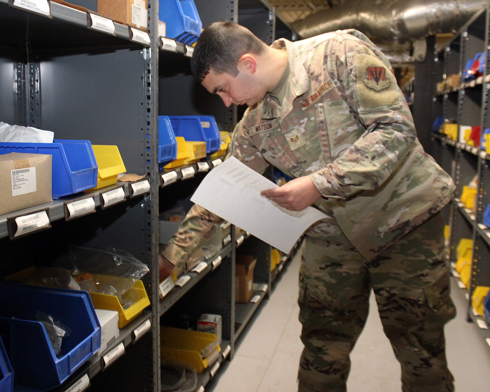 Airman working