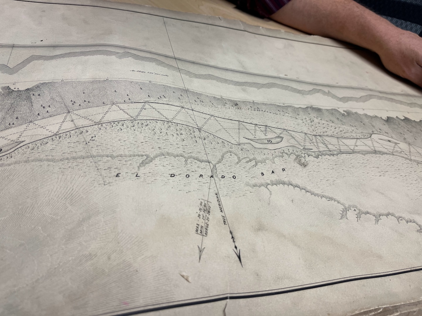 A map is shown with black ink on white paper.