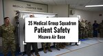 Members of the 35th Medical Group come together to discuss the importance of patient safety at Misawa Air Base, Japan, Nov. 30, 2023.