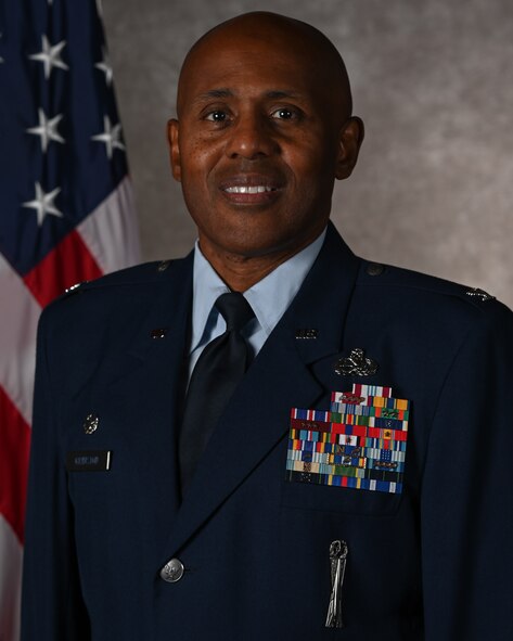 A photo of Col. Rofelio Grinston, Commander 5th Medical Group, poses for a photo at Minot Air Force Base, North Dakota, Oct. 2, 2023.