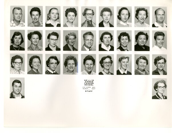 Staff in 1957.