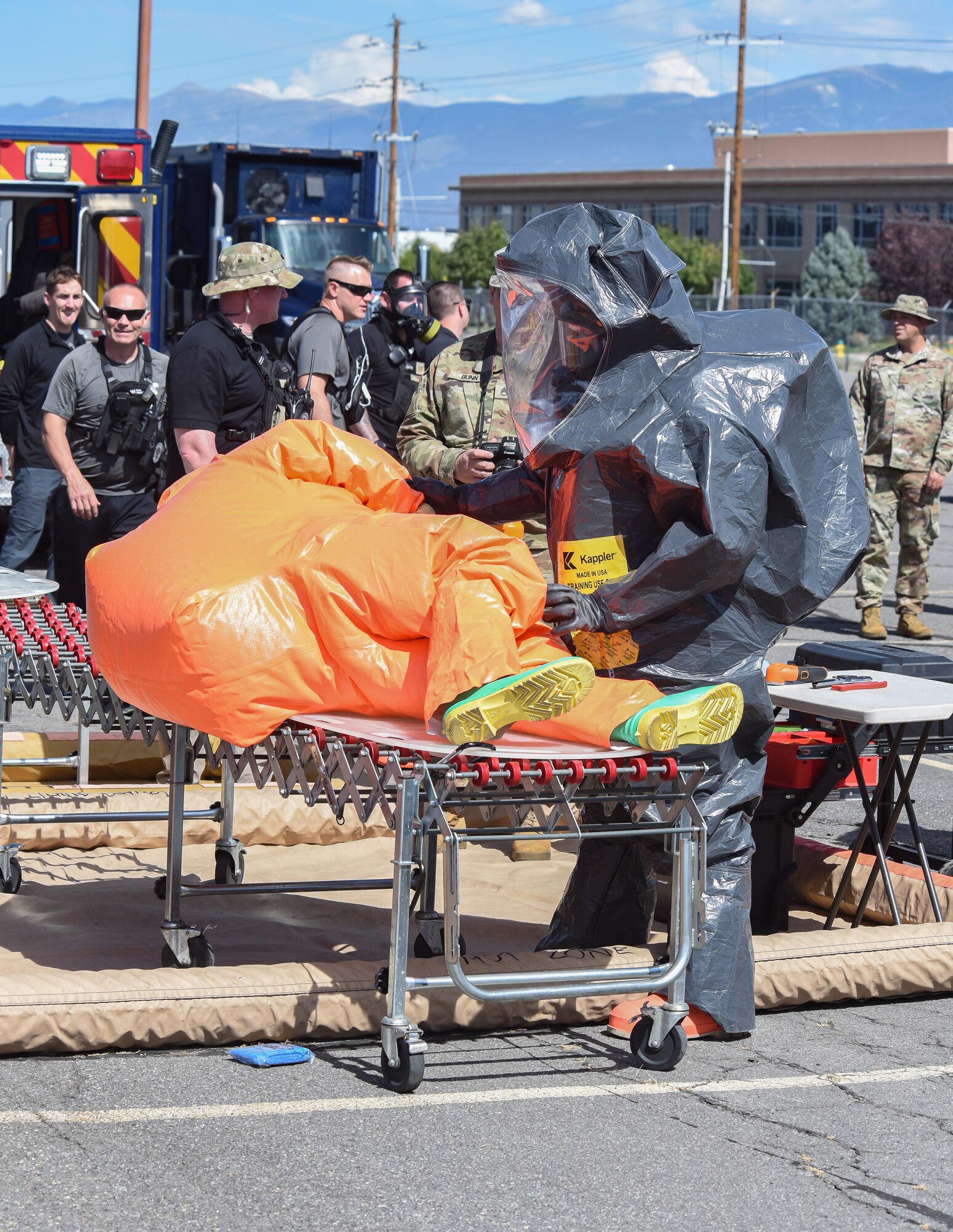 Members preparing and participating in Emergency Management Exercise