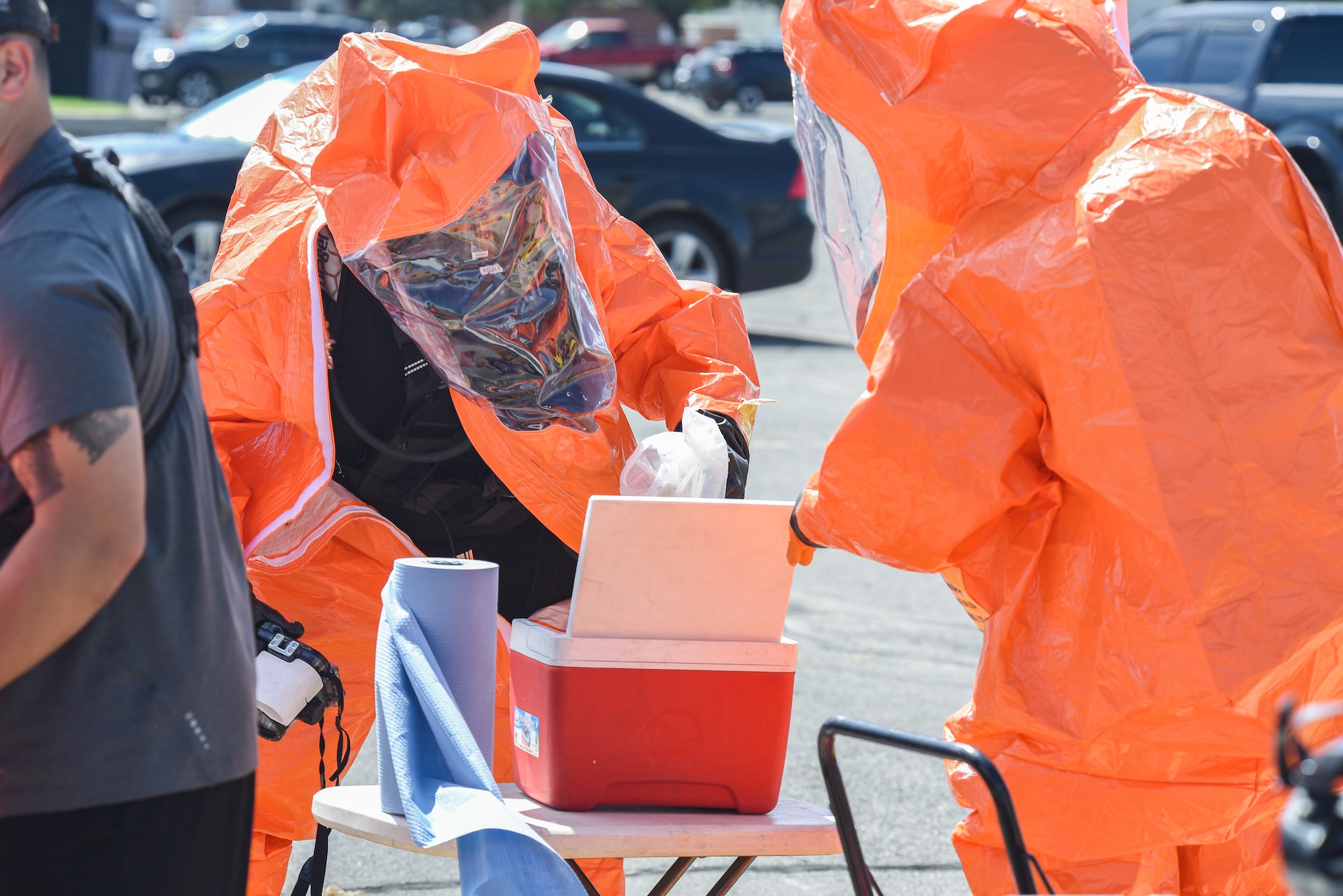 Members preparing and participating in Emergency Management Exercise