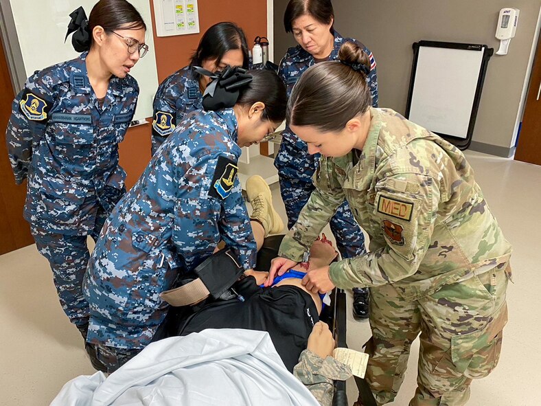 The 59th MDW collaborated with the RTAF to foster strong international relations by providing them with valuable first-hand experience in patient care practices.