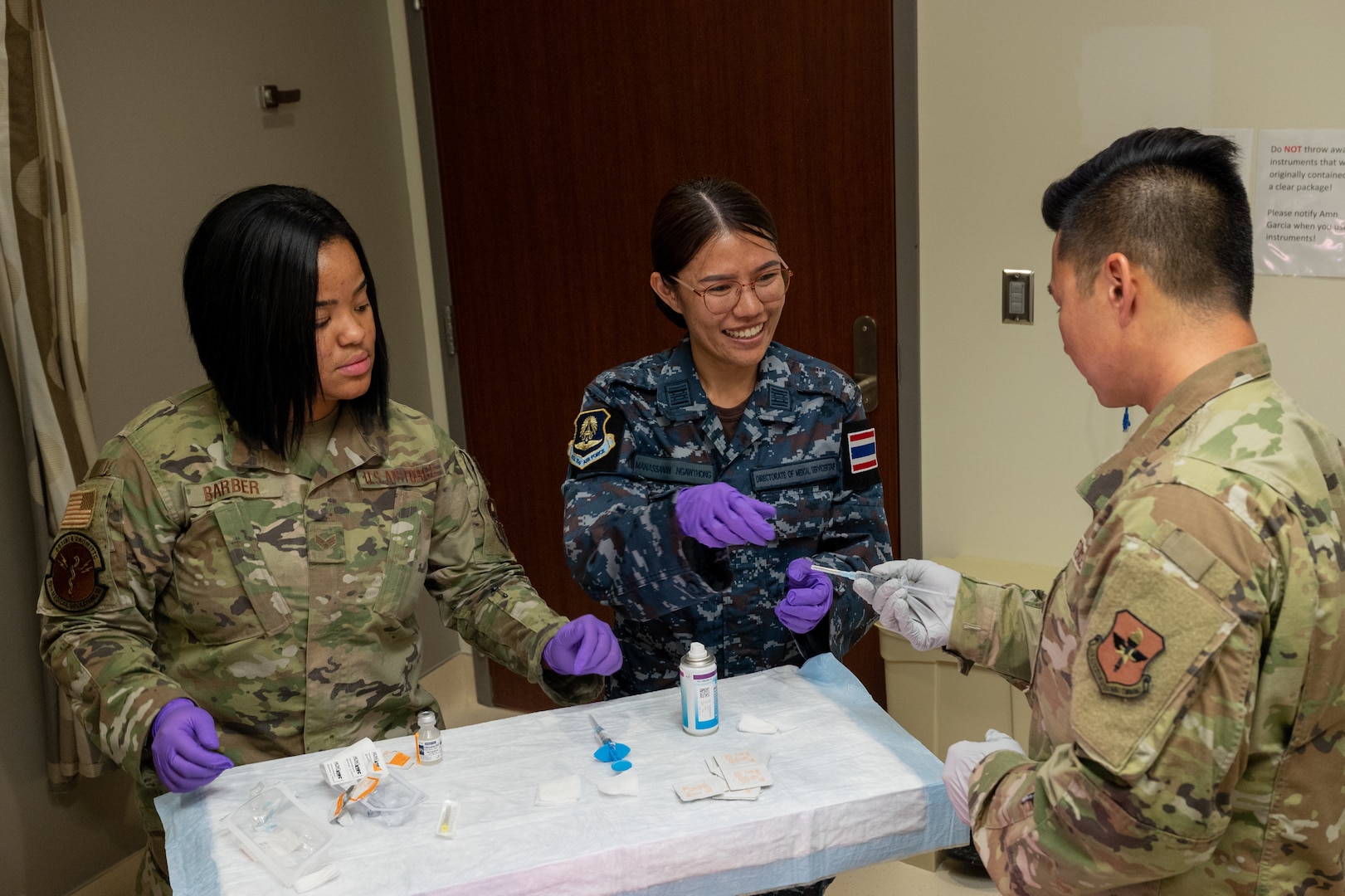 The 59th MDW collaborated with the RTAF to foster strong international relations by providing them with valuable first-hand experience in patient care practices.