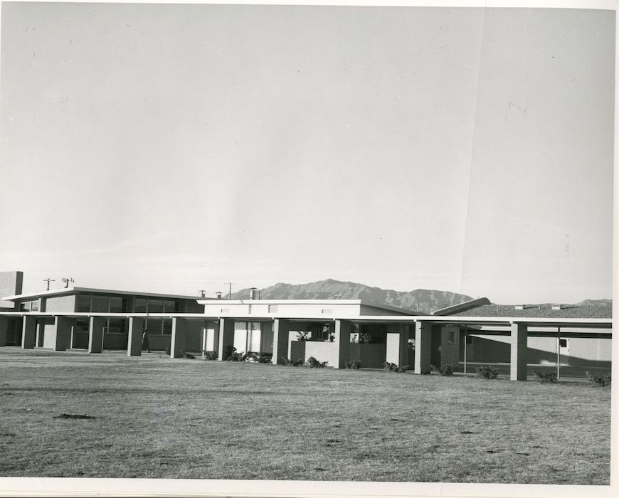 Main entrance to the school, from the Southeast looking Northwest, undated.