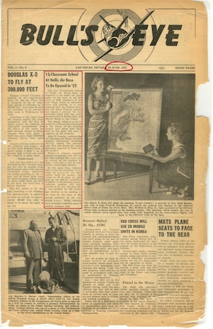 Bull’s Eye newsletter from 1951 announcing the new school campus construction.