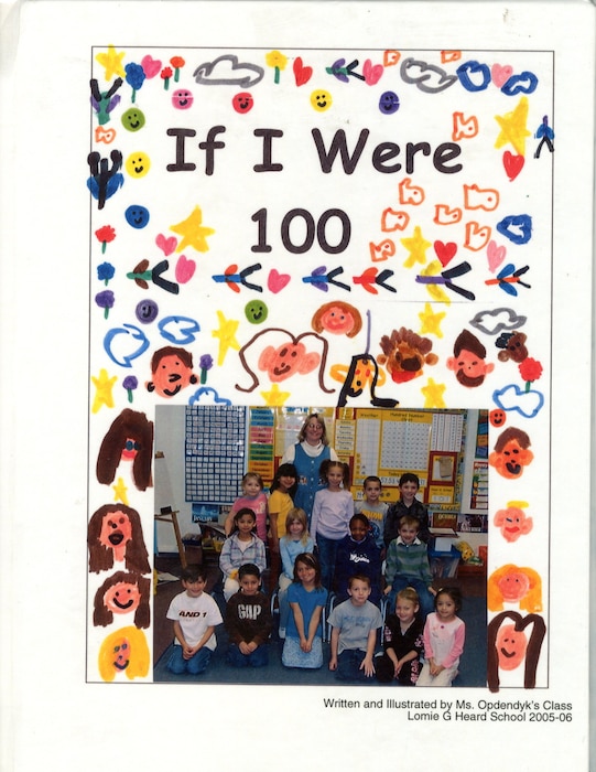 Class card made for Ms. Heard’s 100th birthday visit to the school, 2006.