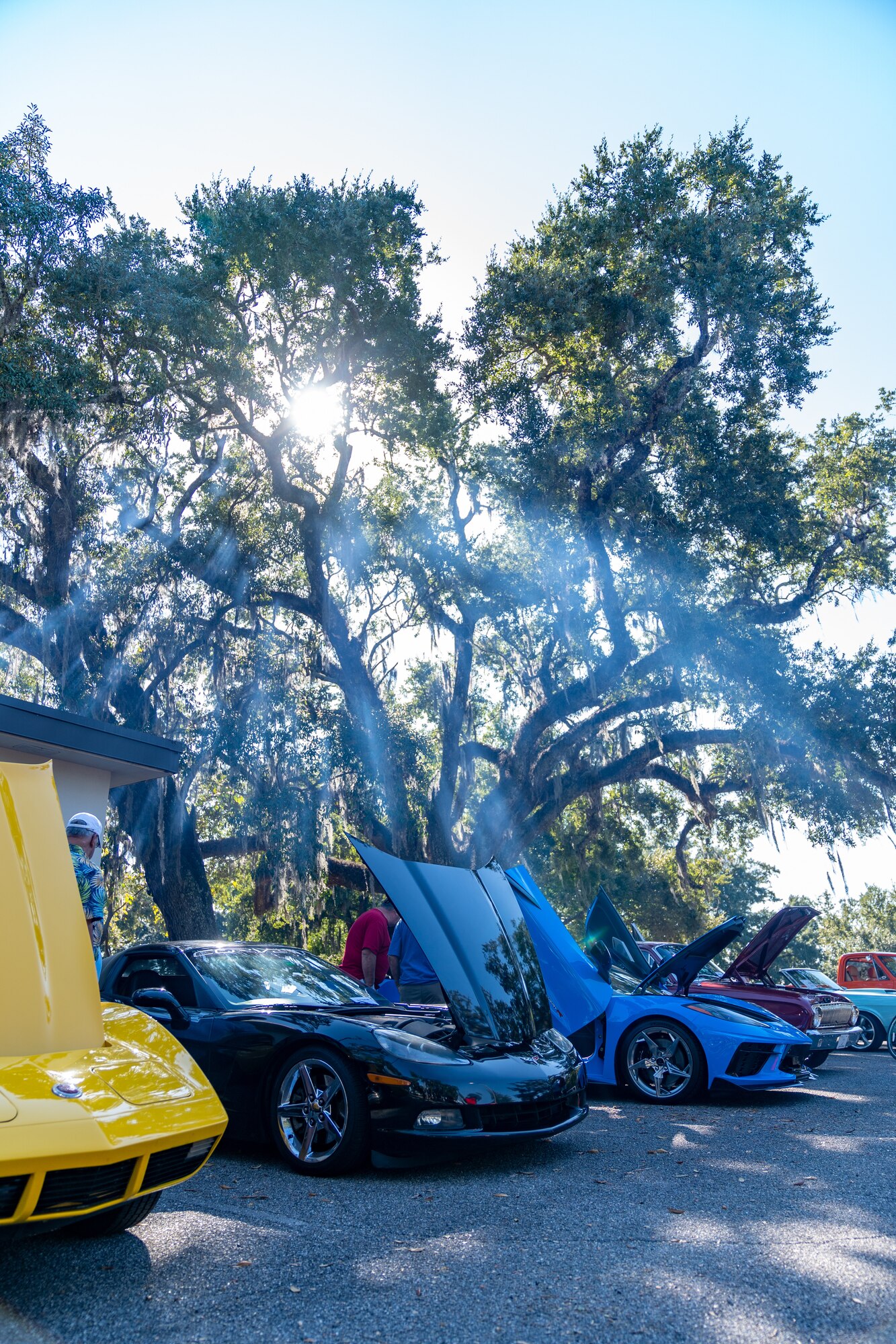 Cars are on display during the 2023 Cruisin' Keesler event at Marina Park on Keesler Air Force Base, Mississippi, Sept. 30, 2023.