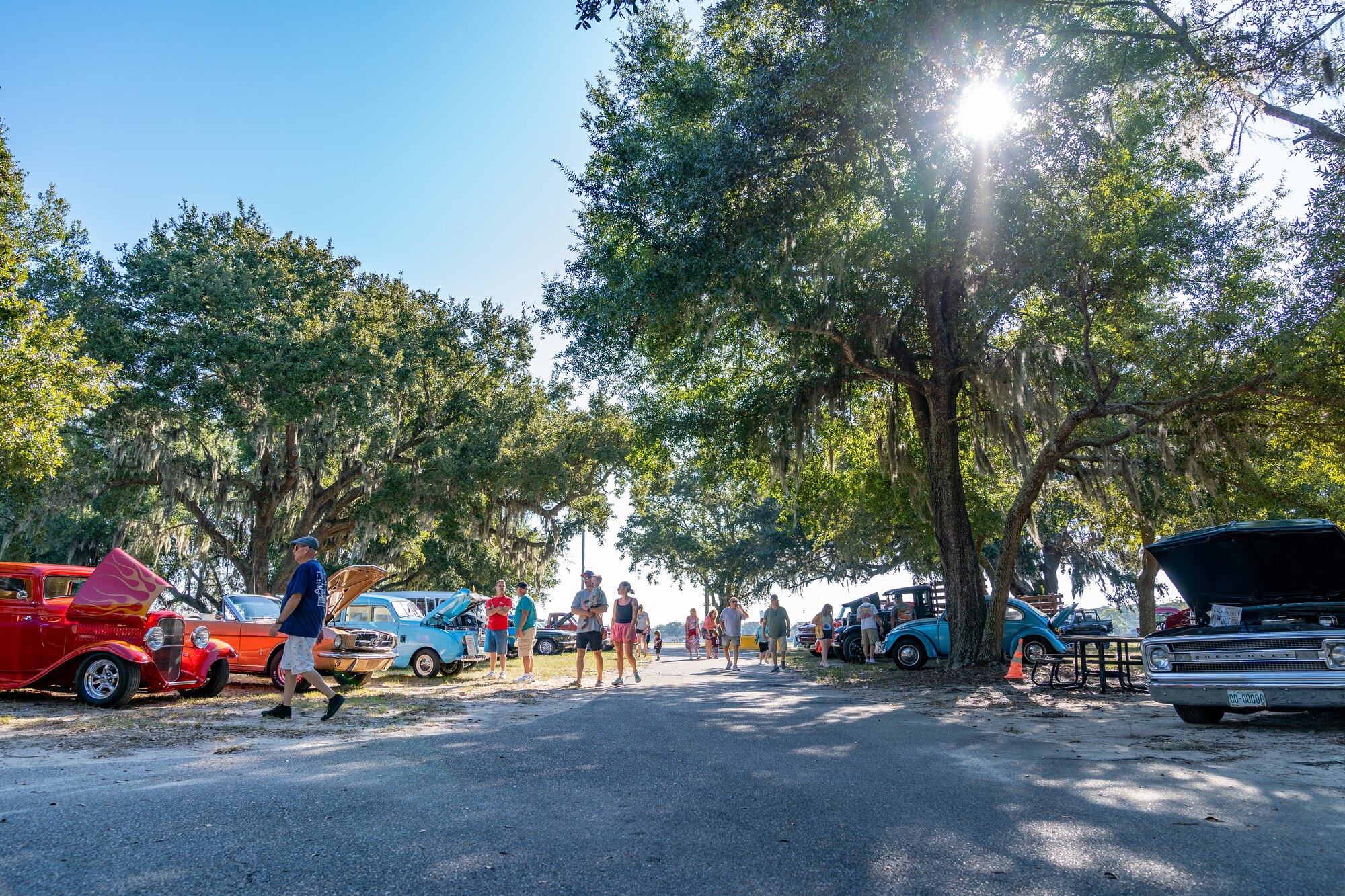 U.S. Airmen, their families and friends attend the 2023 Cruisin' Keesler competition at Keesler Air Force Base, Mississippi, Sept. 30, 2023.