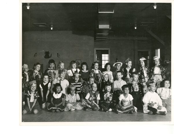 School Halloween costumes picture, undated.