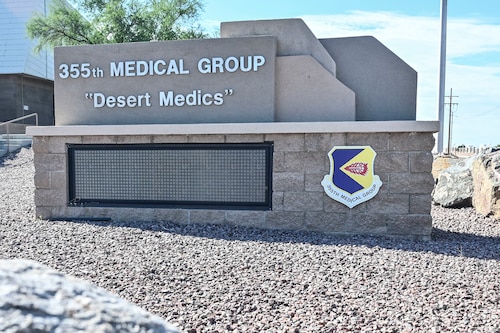 Pictured above is a sign representing the on base clinic.