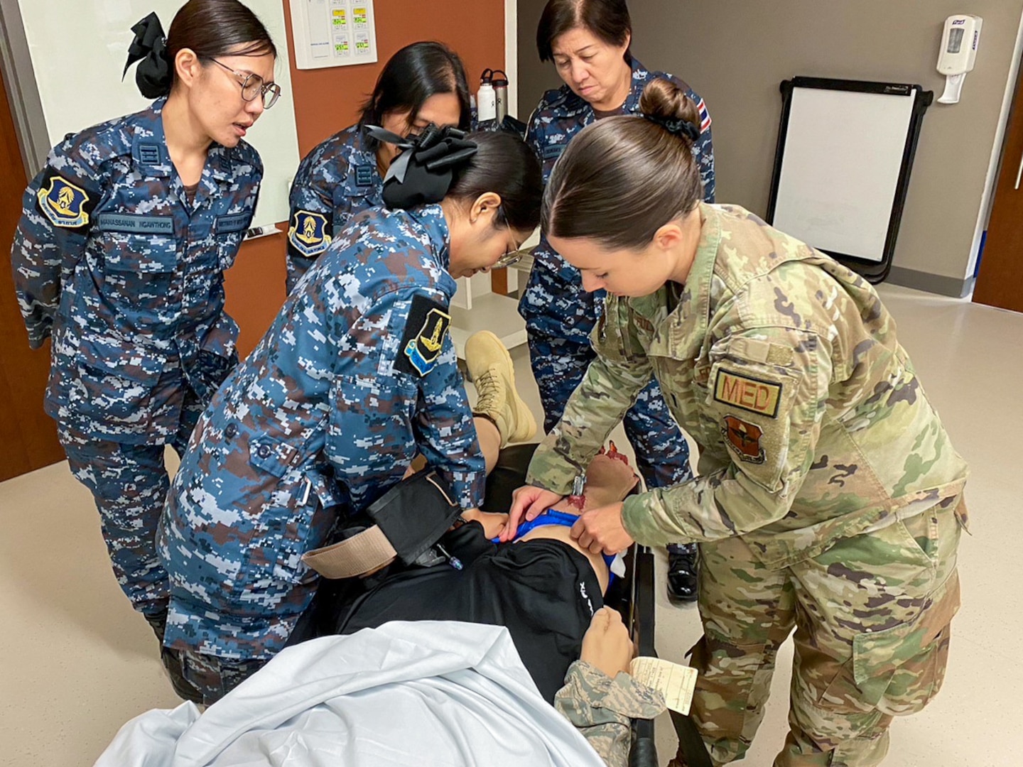 The 59th MDW collaborated with the RTAF to foster strong international relations by providing them with valuable first-hand experience in patient care practices.