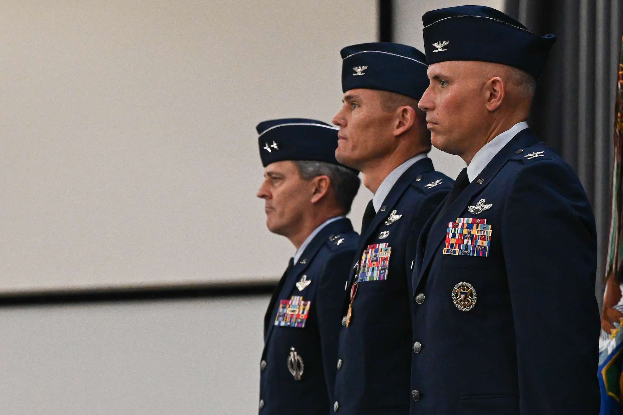 commanders stand at attention