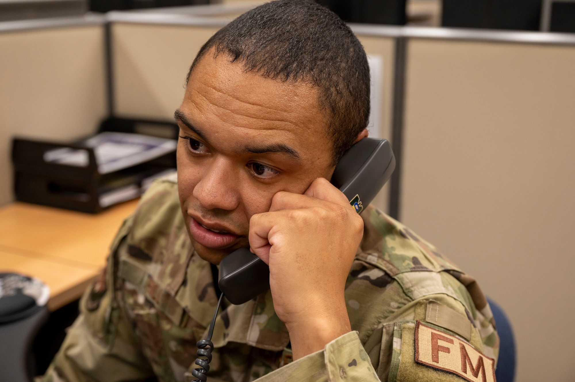 U.S. Air Force Senior Airman Kalonn Hill, 51st Comptroller Squadron budget analyst, discusses and prepares to purchase a unfunded requirement request with a resource advisor during the fiscal year 2023 close out at Osan Air Base, Republic of Korea, Sept. 30, 2023. During FY23, the squadron executed $140 million in spending for the 51st Fighter Wing, which all went to funding equipment, infrastructure and resources for its mission as the Air Force’s most forward-deployed permanently-based wing. The office also obtained an additional $6.15 million to execute over 50 unfunded requirements. (U.S. Air Force photo by Senior Airman Aaron Edwards)