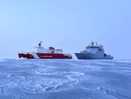 CGC Healy & Norwegian CG Vessel Svalbard in Barents Sea