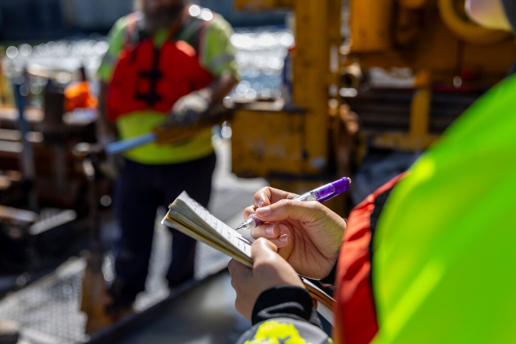 Pittsburgh District geotechnical engineers and geologists study subsurface terrain to assess bedrock for construction projects. A marine drilling crew has been working at Emsworth Locks and Dams since July to drill more than 50 boreholes. The geotechnical team will send samples to a lab to identify the bedrock hardness, strength and permeability for construction. The district plans on constructing a newer, larger lock chamber at Emsworth as part of the Upper Ohio Navigation Project.