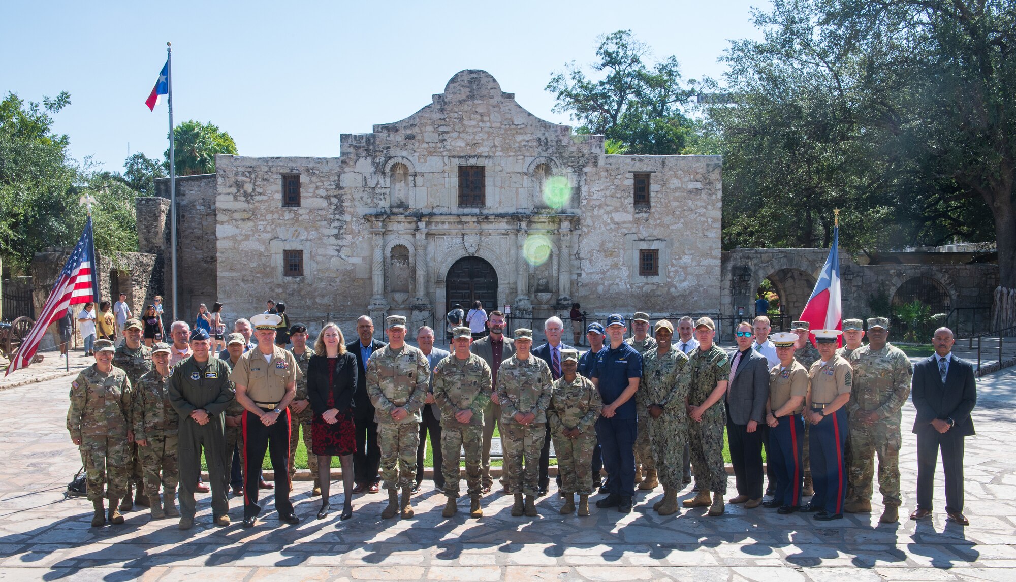 Brig. Gen. Christopher R. Amrhein, Air Force Recruiting Service commander, speaks to attendees during the annual Joint Recruiting Commanders Conference, San Antionio, TX, Sept. 20, 2023.