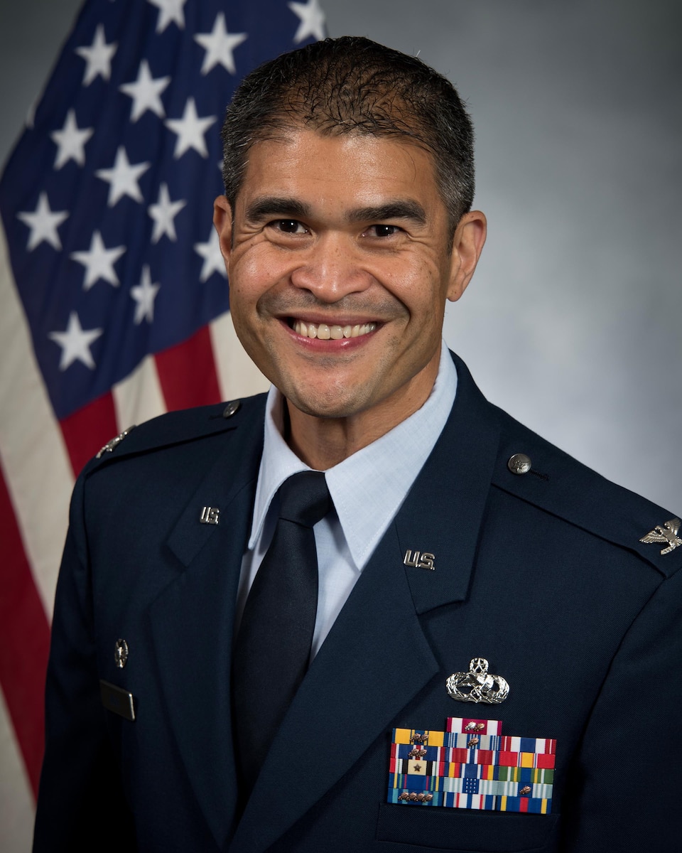 Official photo of Col Bryan Wong, 35th Maintenance Group commander.