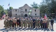 Brig. Gen. Christopher R. Amrhein, Air Force Recruiting Service commander, speaks to attendees during the annual Joint Recruiting Commanders Conference, San Antionio, TX, Sept. 20, 2023.