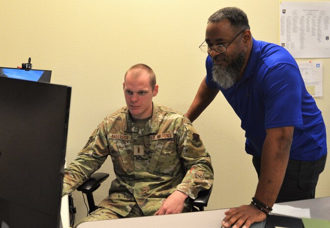 A photo of an Airman in training.