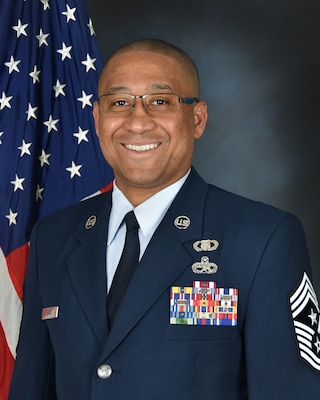 Portrait of Chief Master Sgt. Anthony D. Sims, command senior enlisted leader (CSEL), Maryland National Guard.