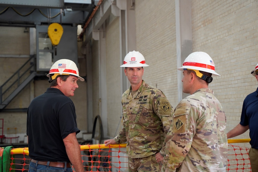 COL Morgan and MAJ Porter on a tour of Philpott Dam and Reservoir