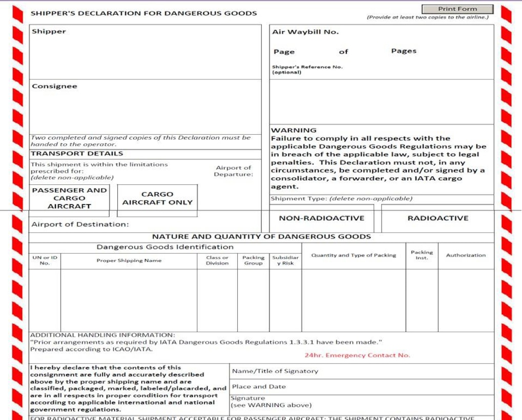 sample form