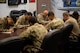 Airmen assigned to the 5th Aircraft Maintenance Squadron take a written test at Minot Air Force Base, North Dakota, Oct. 2, 2023. The Airmen completed the test as part of the 3rd Quarter Load Crew Competition which evaluated their readiness and job proficiency.