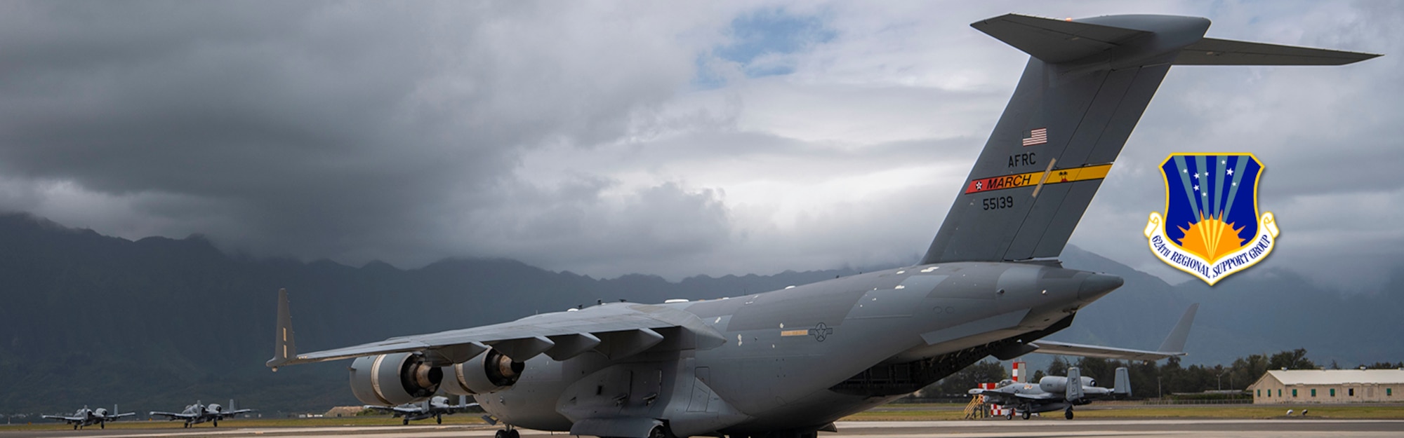 A C-17 from March Air Reserve Base, Calif., sits on the flight line after delivering cargo and personnel in support of RIMPAC 22, Marine Corps Base Hawaii, 21 July 2022. Twenty-six nations, 38 ships, three submarines, more than 170 aircraft and 25,000 personnel - including Reserve Citizen Airmen from the 624 RSG -- are participating in #RIMPAC2022 from June 29 to Aug. 4 in and around the Hawaiian Islands and Southern California. The world's largest international maritime exercise, RIMPAC provides a unique training opportunity while fostering and sustaining cooperative relationships among participants critical to ensuring the safety of sea lanes and security on the world's oceans. RIMPAC 2022 is the 28th exercise in the series that began in 1971,

which aims to strengthen partners' collective forces and promote a free and open Indo-Pacific.