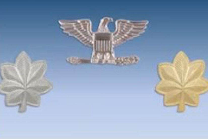 A graphic shows Air Force uniform pins.