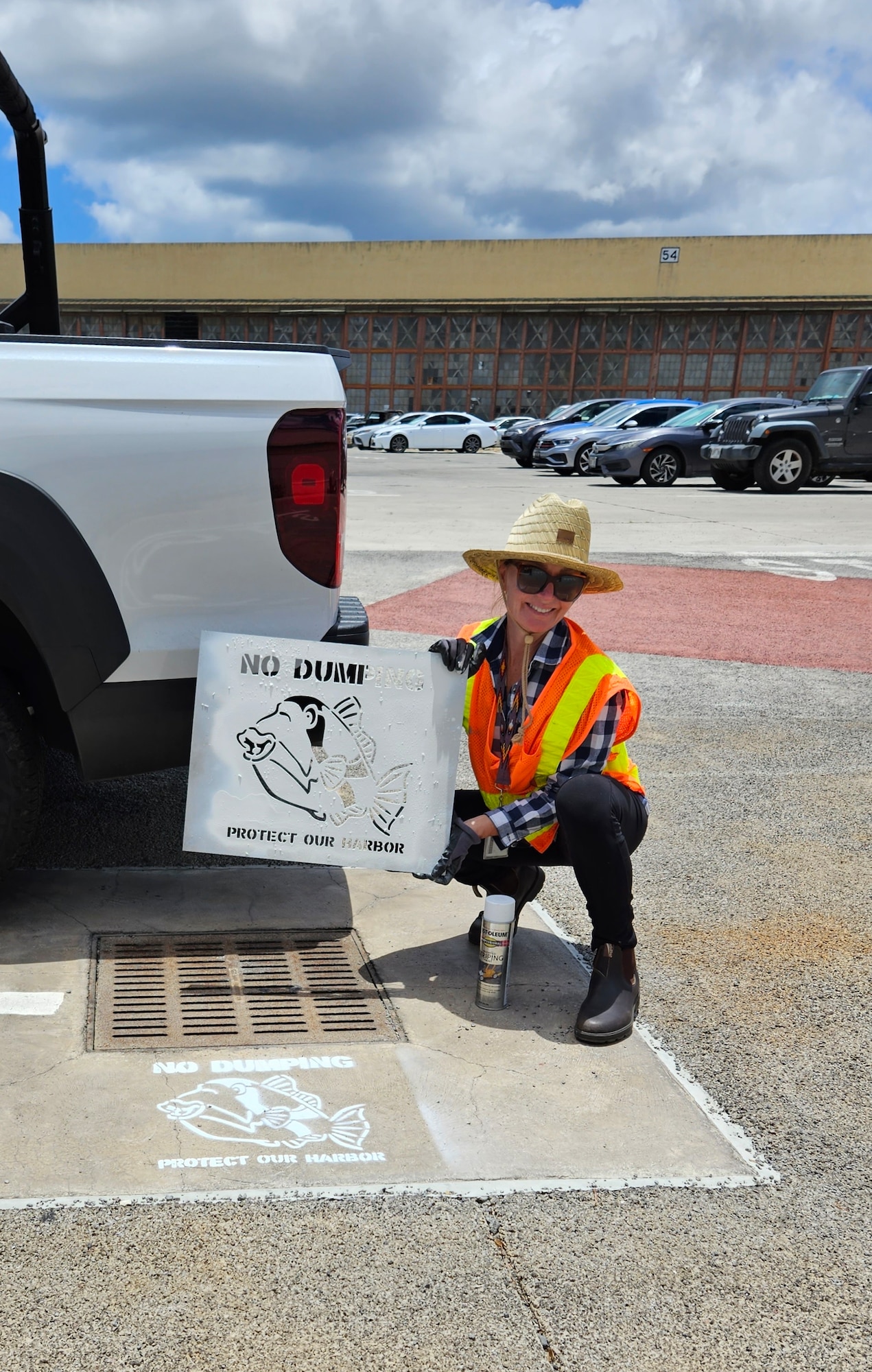 NAVFAC HI EV team continues to work in the commuity to provide awareness. Only Rain in the Drain. This initiative helps protect the island's delicate ecosystems by raising awareness about the impact of pollutants carried by storm water. By educating the community, we can help ensure cleaner streams, rivers, and oceans for future generations.

Secondly, storm water drain outreach plays a vital role in preserving water quality, which is crucial for Oahu's drinking water, marine life, and coral reefs. By preventing contamination, we can help safeguard the health and sustainability of our valuable water resources.

The Navy has long been dedicated to protecting the environment, and by promoting storm water drain outreach, NAVFAC Hawaii continues to improve and demonstrate their commitment to responsible practices and sustainability.