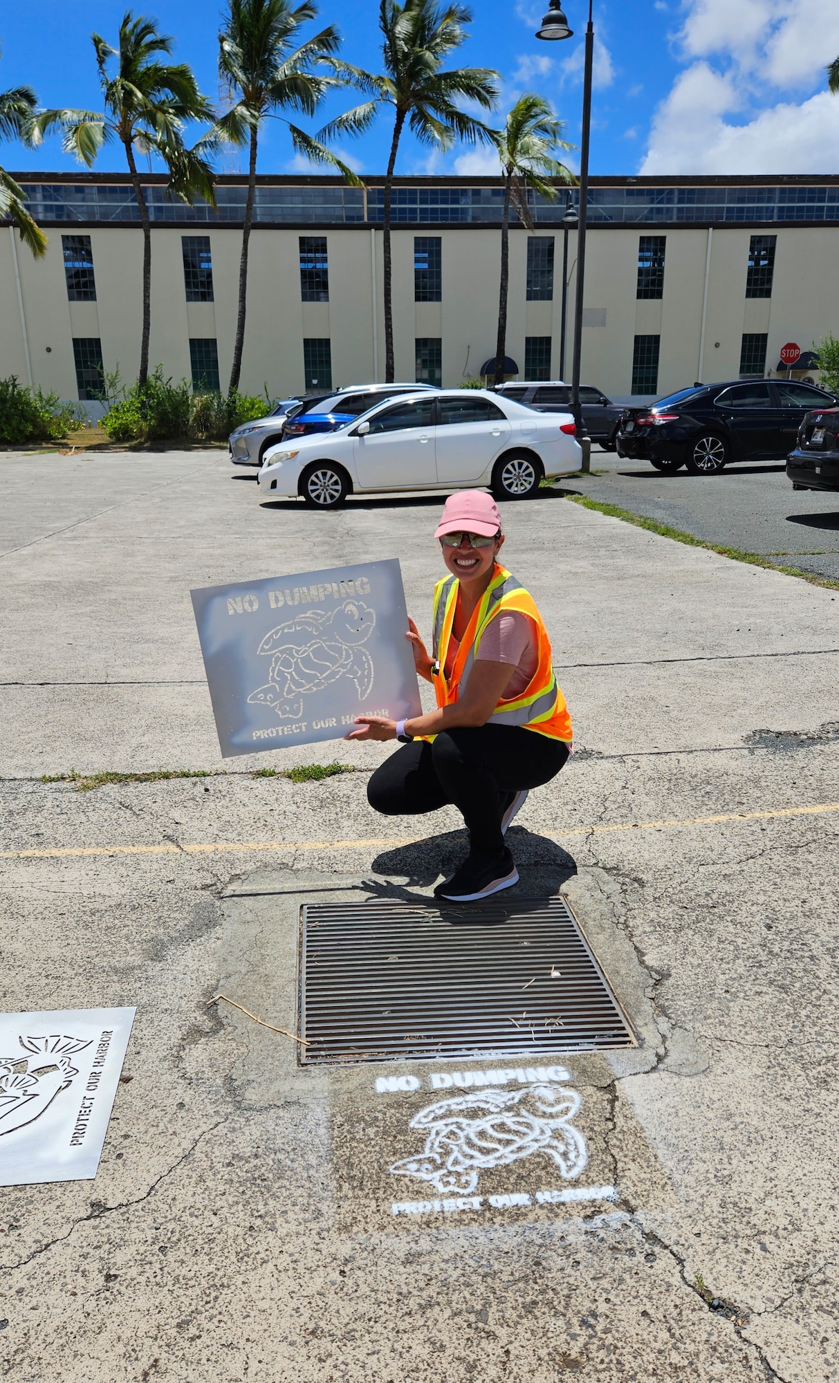 NAVFAC HI EV team continues to work in the commuity to provide awareness. Only Rain in the Drain. This initiative helps protect the island's delicate ecosystems by raising awareness about the impact of pollutants carried by storm water. By educating the community, we can help ensure cleaner streams, rivers, and oceans for future generations.

Secondly, storm water drain outreach plays a vital role in preserving water quality, which is crucial for Oahu's drinking water, marine life, and coral reefs. By preventing contamination, we can help safeguard the health and sustainability of our valuable water resources.

The Navy has long been dedicated to protecting the environment, and by promoting storm water drain outreach, NAVFAC Hawaii continues to improve and demonstrate their commitment to responsible practices and sustainability.