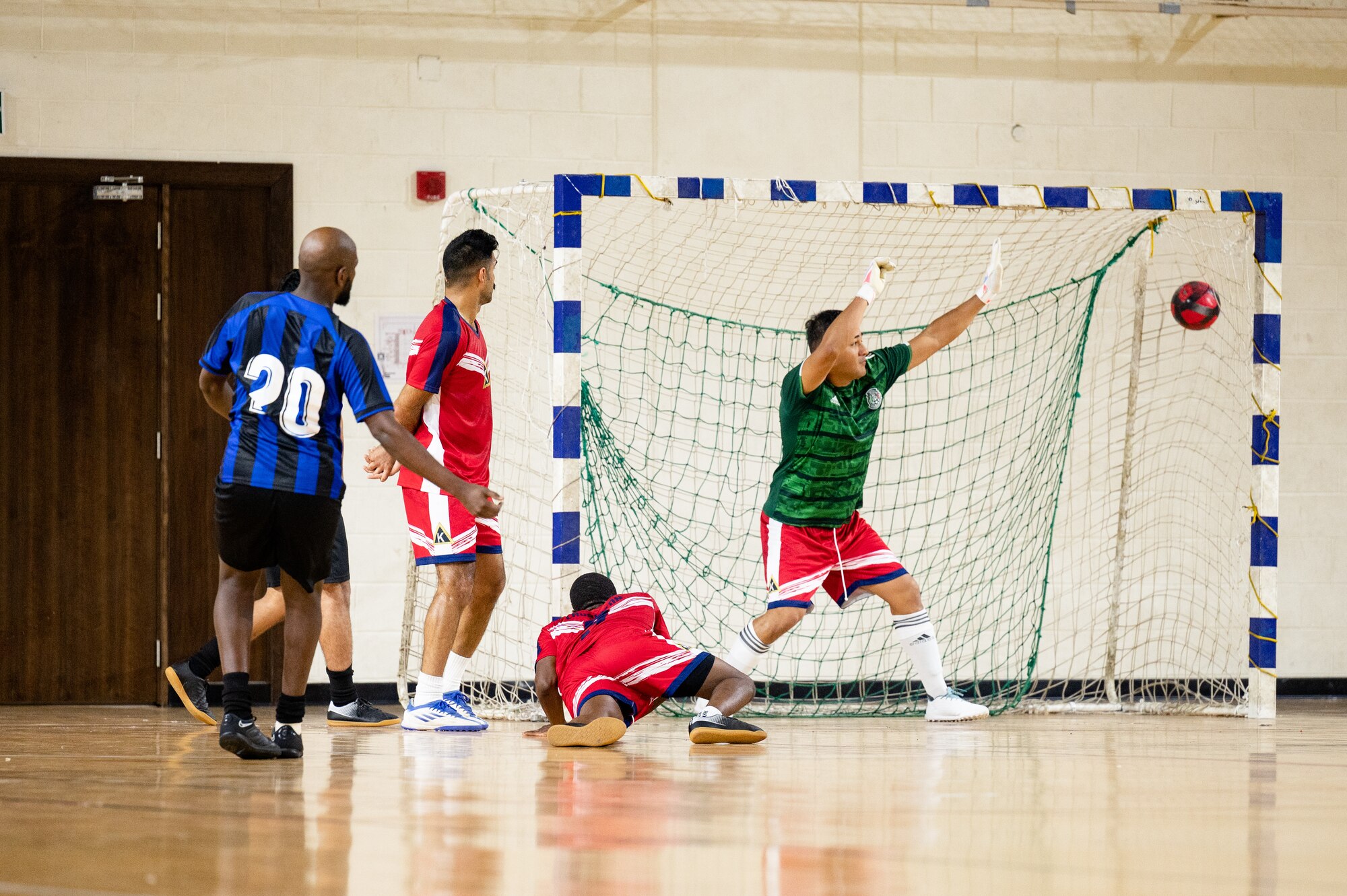 People playing soccer
