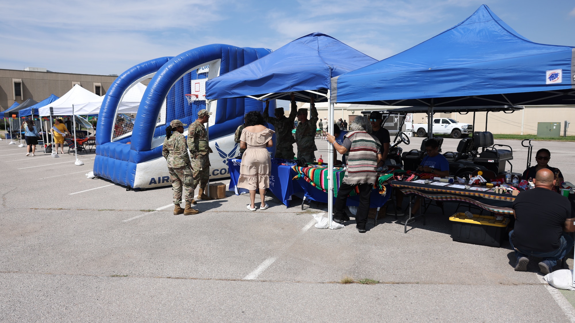 booths at block party