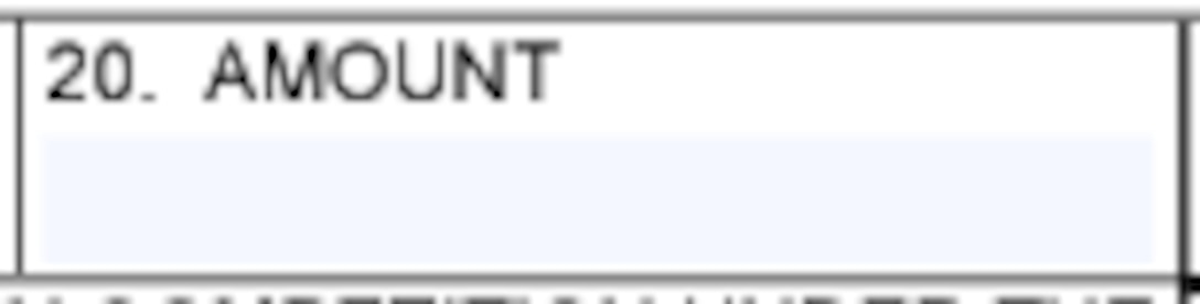 Box 20 of the Solicitation, Offer, and Award Form (SF33) for Amount field.
