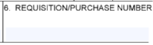 Box 6 of the Solicitation, Offer, and Award Form (SF33) for Requisition/Purchase Number.