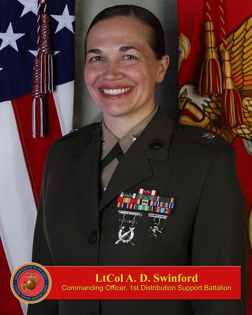 LtCol Autumn D. Swinford > 1st Marine Logistics Group > Biography