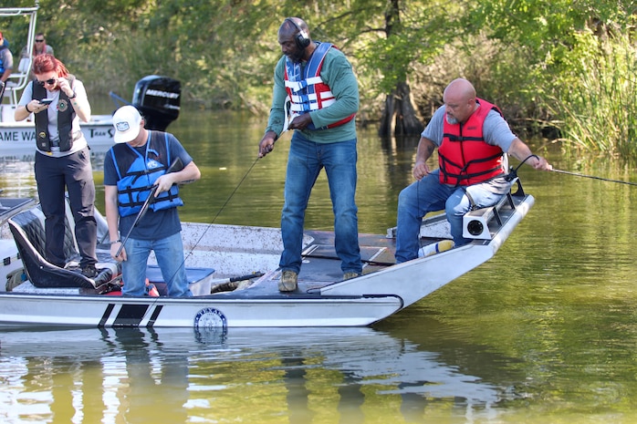 The project stretches along both sides of the Trinity River and both north and south of Interstate Highway 10 about halfway between Houston and Beaumont, Texas. Much of the Project is accessible by boat from boat launch facilities at Hugo Point Park (Gou Hole Road off FM 565 south from I-10), Trinity River Island Recreation Area (the Project Office area just south of I-10 on Lock and Dam Road from exits 806 and 807), under the high bridge over the Trinity River (accessed from the Trinity River Boat Ramp Turnaround off I-10), and a hand-launch canoe/kayak area at Cedar Hill Park (from I-10 take FM 563 north to Lake Charlotte Road west to the park).