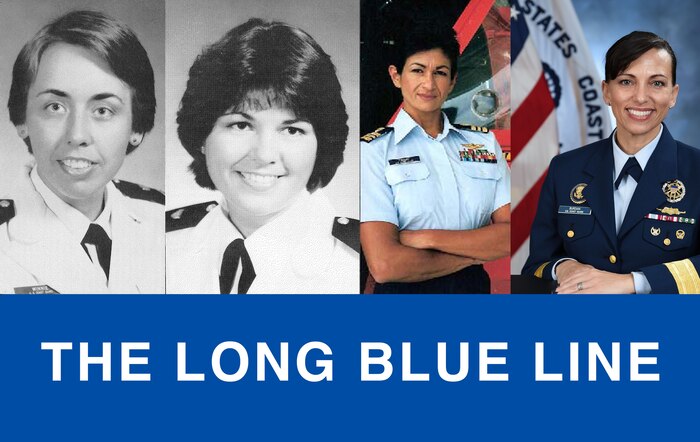 A 1983 Coast Guard Academy yearbook photograph of  Deborah Winnie, one of the first two Latina graduates of the Academy. (CGA Tide Rips) 

A 1983 Coast Guard Academy yearbook photograph of Jacqueline Ball, one of the first two Latina graduates of the Academy. (CGA Tide Rips) 

Lt. Cmdr. R Marilyn Melendez Dykman, the first Latina aviator in the U.S. Coast Guard. (U.S. Coast Guard) 

Rear Adm. Jo-Ann Burdian, first Latina flag officer in the U.S. Coast Guard. (U.S. Coast Guard)