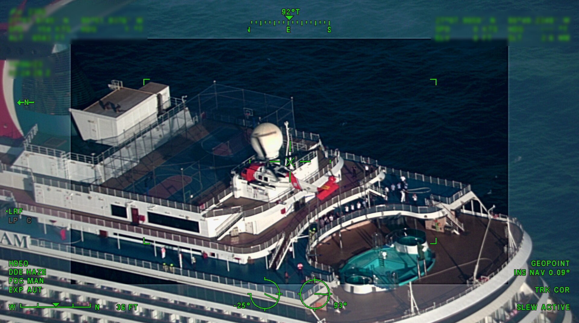 USCG Air Station New Orleans MH-60 Jayhawk performs a medevac from the Carnival Dream cruise ship.