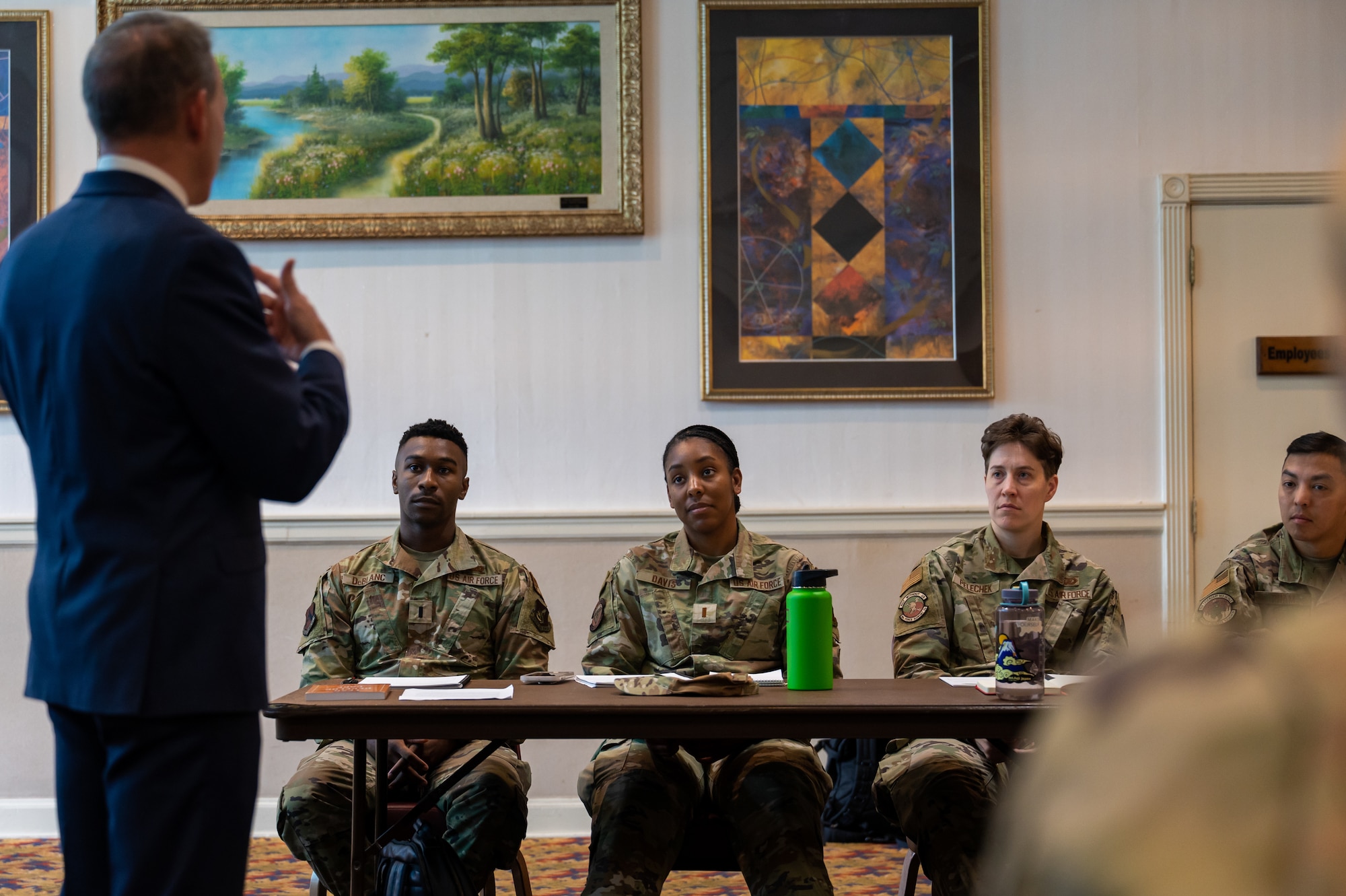 Patrick Donley teaches the Lead, Develop, Care educational course to company grade officers.