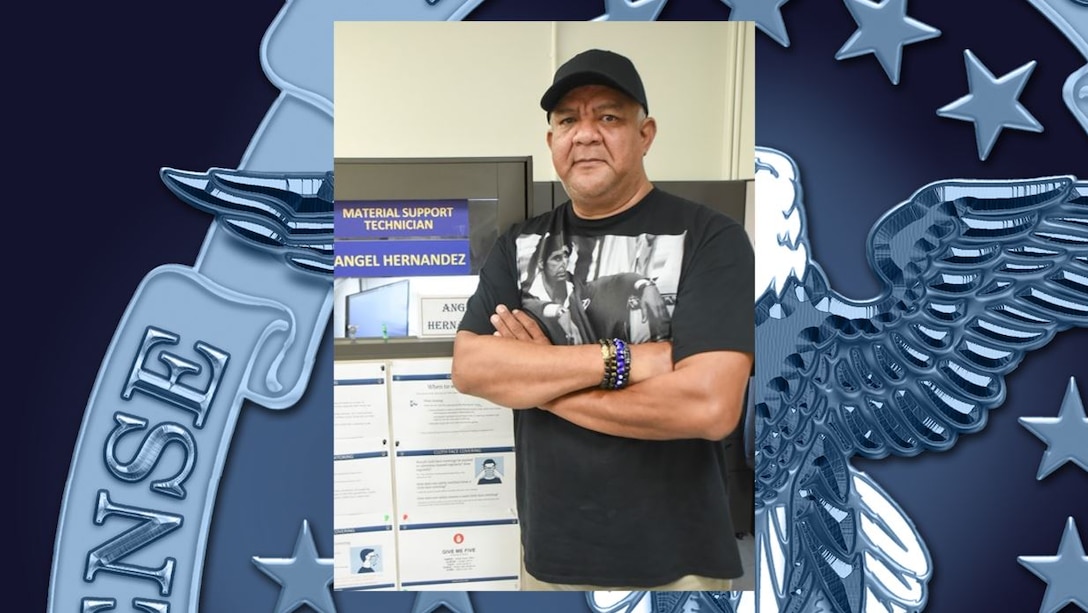 The employee spotlight recognizes Customer Support Specialist, Juan ‘Angel’ Hernandez during DLA Aviation's 2023 Hispanic Heritage Month from Sep 15 - Oct 15, 2023